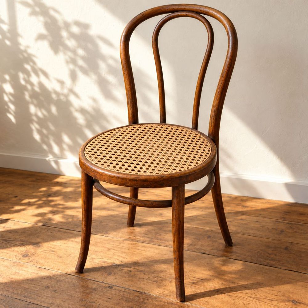 The same chair with a new cane seat